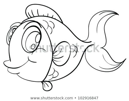 450x353 Fish Outline Drawing Illustration Of A Fish Outline Goldfish