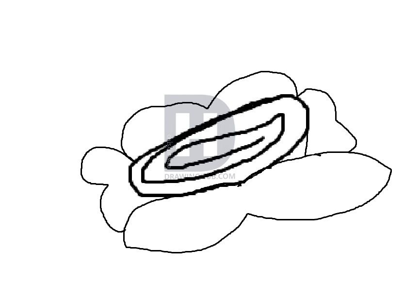 833x585 How To Draw A Rose, Step