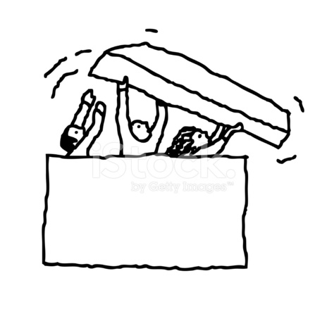 464x439 Outside The Box Stock Vector