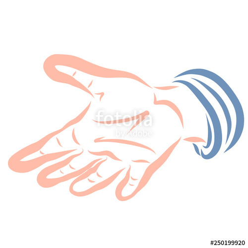 500x500 The Outstretched Hand Of Man, Palm Up Stock Photo And Royalty