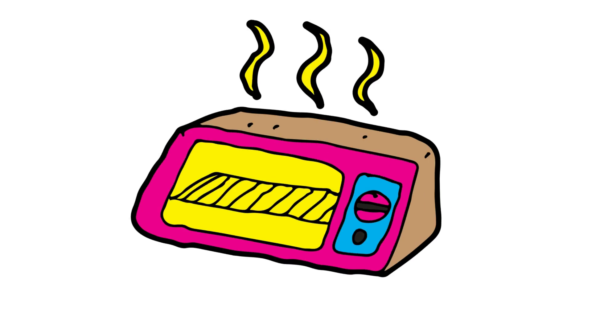 1920x1080 Kids Drawing White Screen With Theme Of Oven Motion Background