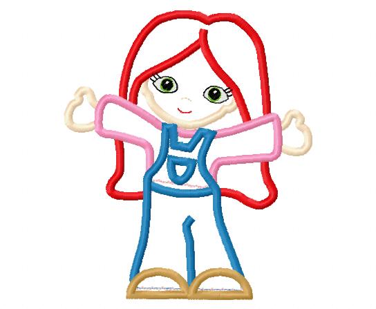 544x447 Girl In Overalls Bows And Clothes