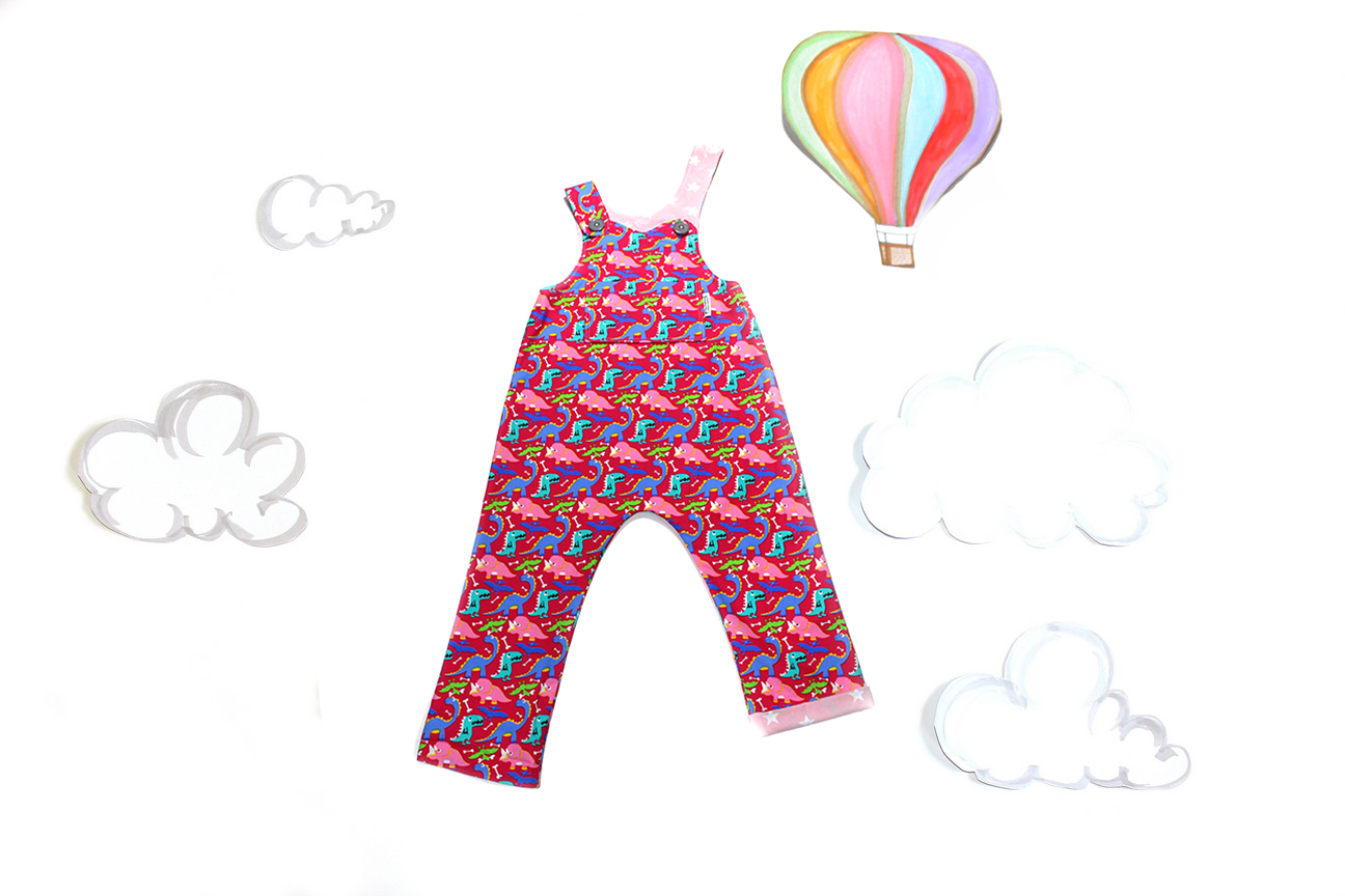 1296x864 pink pink dinos reversible overalls tiny creatures