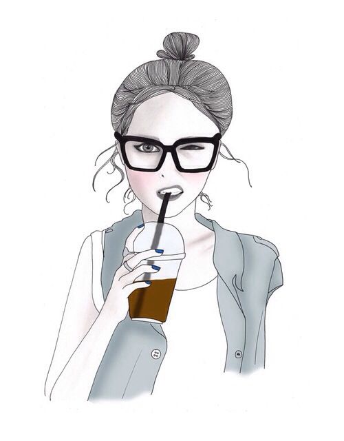 500x640 Overlay Backgrounds And Overlays Hipster Girl Drawing, Tumblr