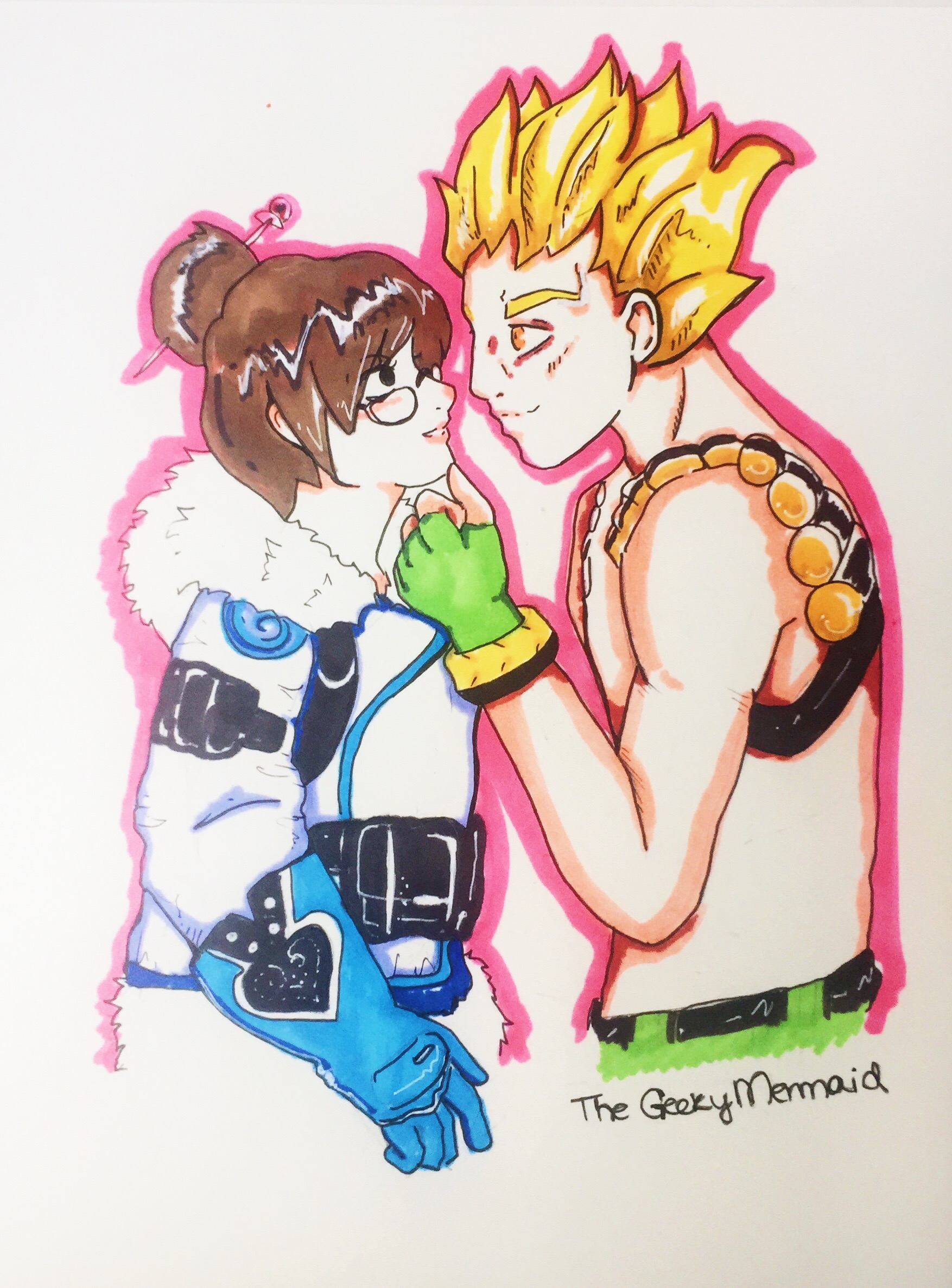 1754x2372 Overwatch Fanart Mei Junkrat