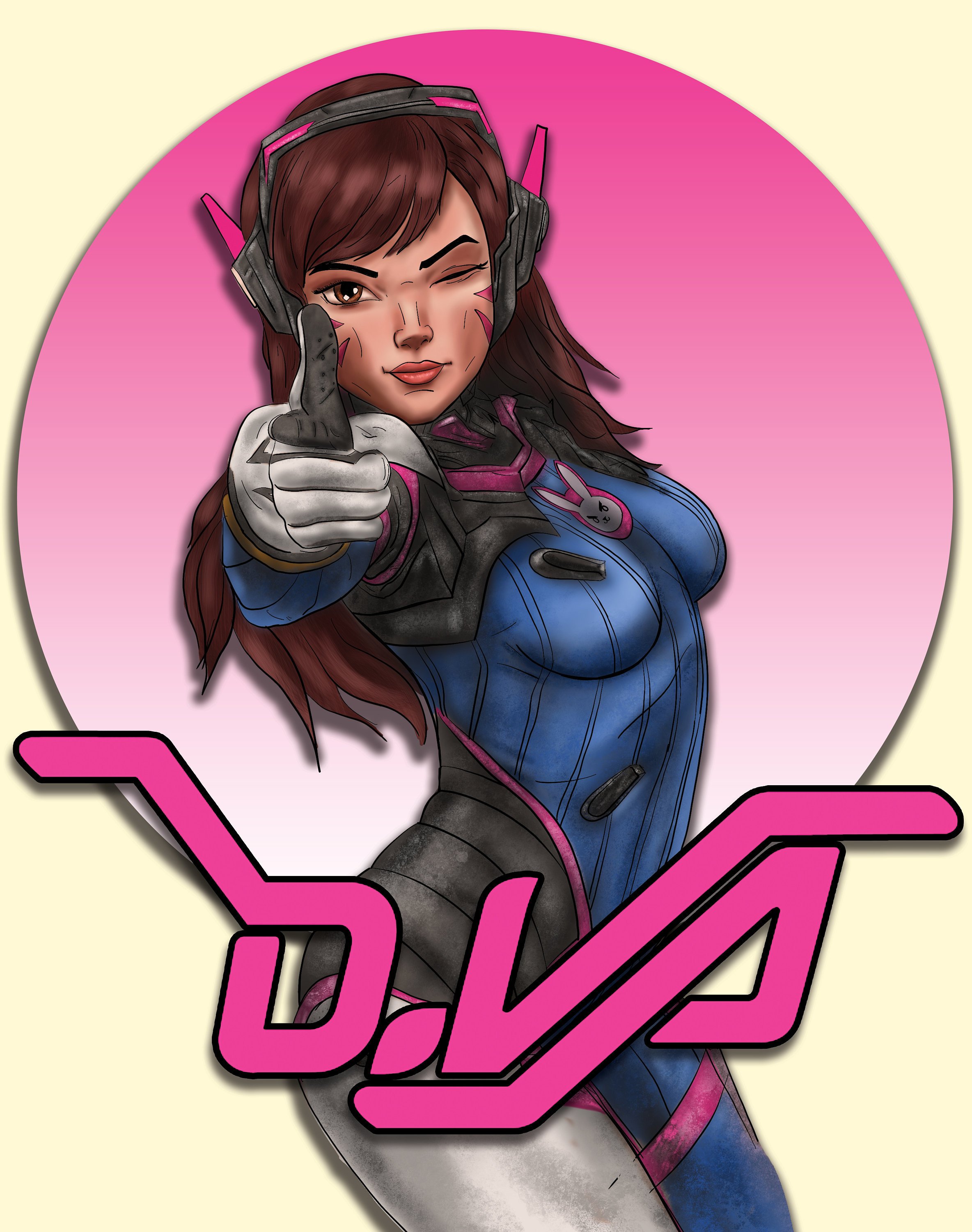 Overwatch Dva Drawing Free download on ClipArtMag