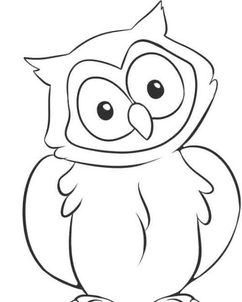 500x623 Printable Color Pages Of Owls And Elephants