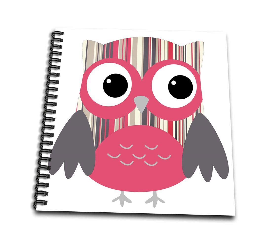 1070x973 Db Cute Bold Pink Striped Owl Drawing