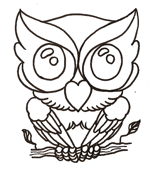 496x572 Cute Owl Design Drawing
