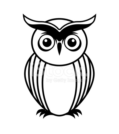 389x440 Owl Design Stock Vector