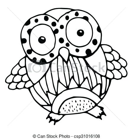 450x470 How To Draw A Baby Owl Step