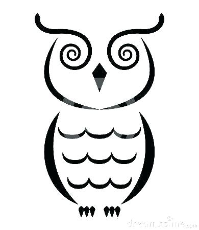 390x450 Owl Drawing Outline Owl Outline Drawing Owl Outline Drawing