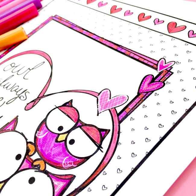 650x650 Owl Always Love You Coloring Page