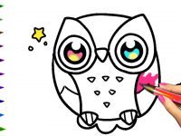 200x150 How To Draw And Color Owl Coloring Pages For Kids To Learn Colors