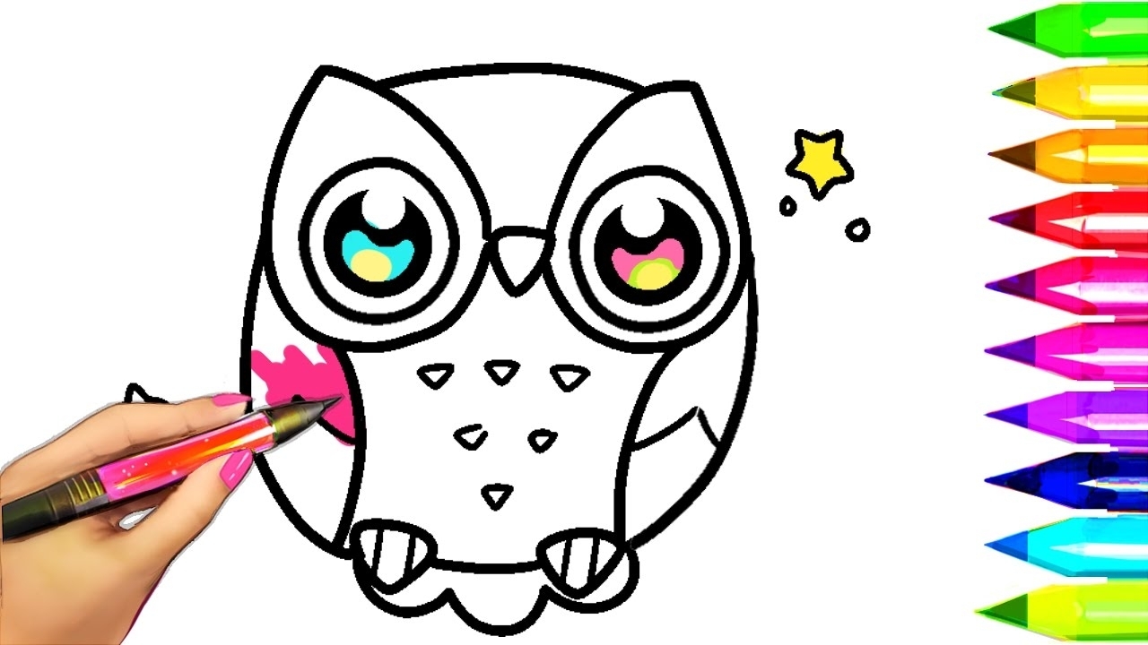 1280x720 Coloring Owl How To Draw And Color Owl Coloring Pages