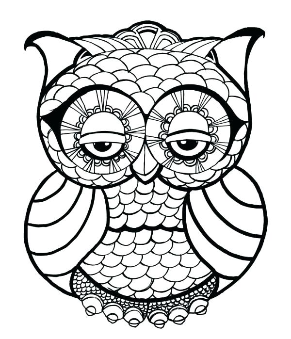 600x699 Coloring Pages Owl Coloring Book Pics Pages Finished