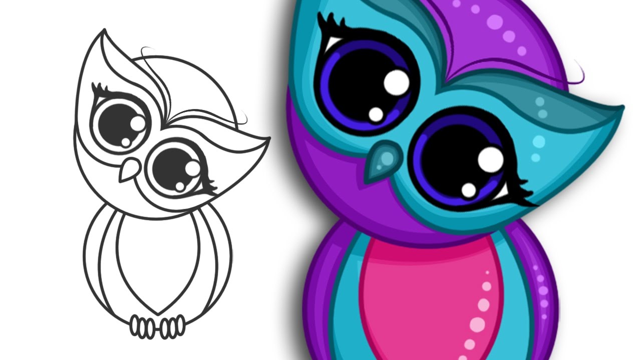 1280x720 Huge Collection Of 'cute Owls Drawing' Download More Than