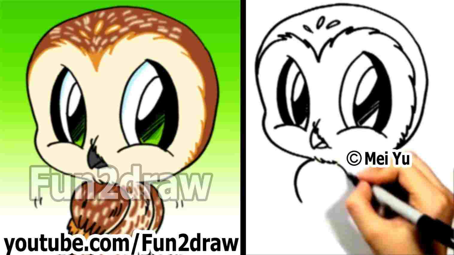 1517x853 How Easy Cartoon Owl Drawing To Draw Cute Cartoon Owl