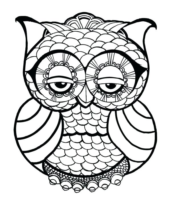 600x699 Owl Coloring Pages