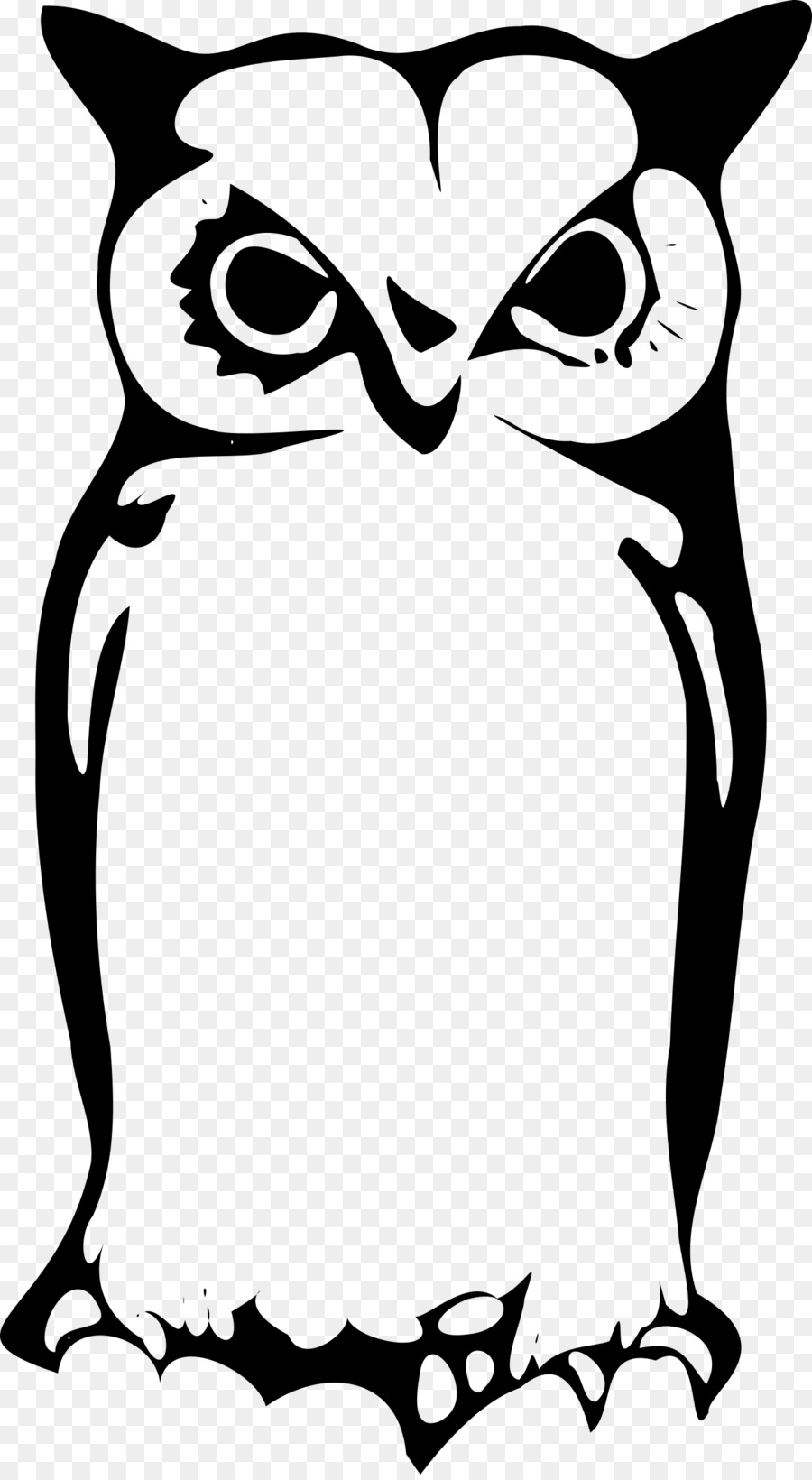 900x1640 Owl, Drawing, Silhouette, Transparent Png Image Clipart Free