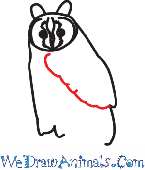 300x350 How To Draw A Long Eared Owl