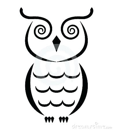 390x450 Owl Outline Drawing How To Draw An Owl Head Owl Face Outline