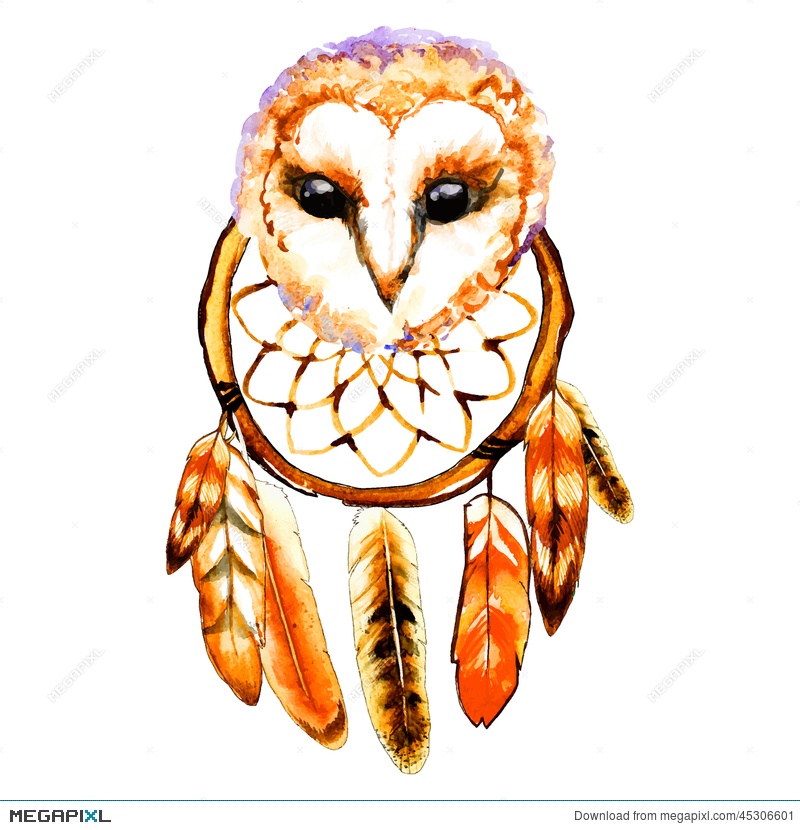 800x830 Hand Drawing Red Dream Catcher Illustration