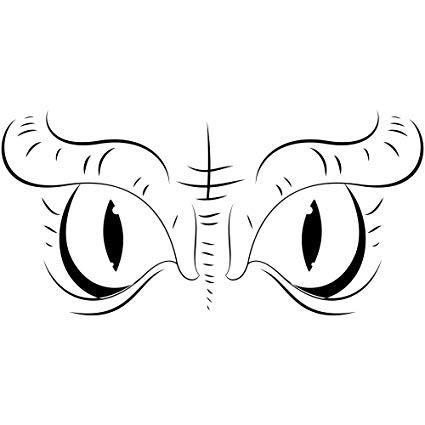 425x425 Evil Owl Eyes Craft Stamp