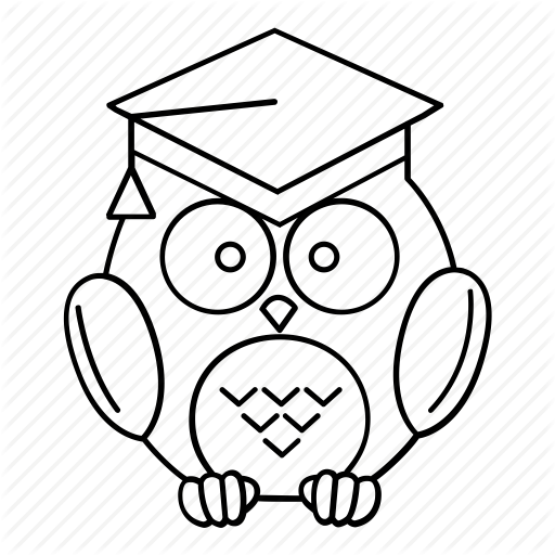 512x512 Graduate Drawing Owl, Picture