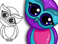 200x150 How To Draw A Super Cute Owl Stepstep Drawing Youtube Cool