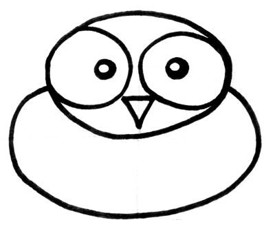 400x336 How To Draw An Owl