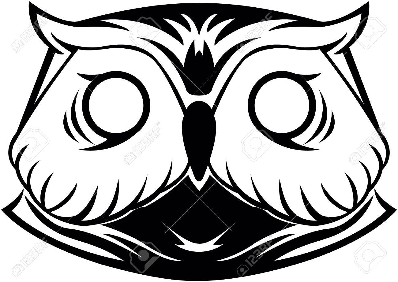 1300x922 Owl Face Clipart Black And White