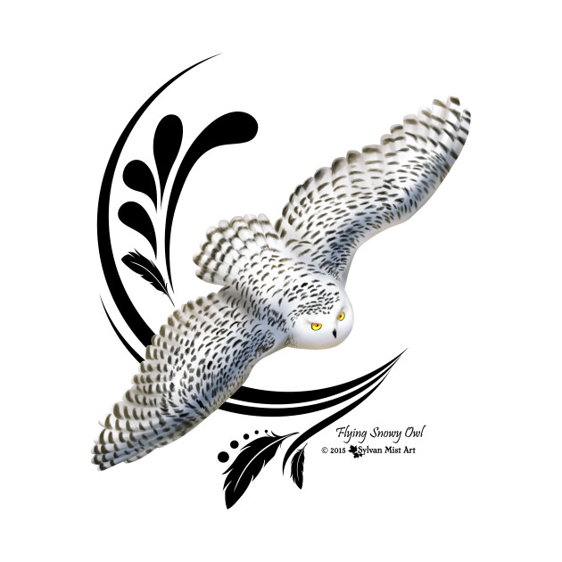 630x630 Flying Snowy Owl