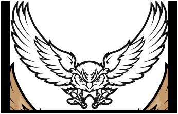 346x222 Great Horned Owl Coloring