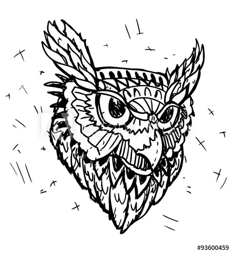 460x500 Canvas Prints Owl In Vector