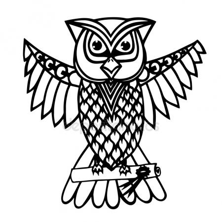 450x450 Bird In A Tree Drawing