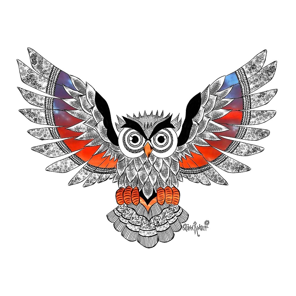 1000x1000 Majestic Owl In Flight