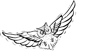 288x175 Cute Owl Clipart Black And White