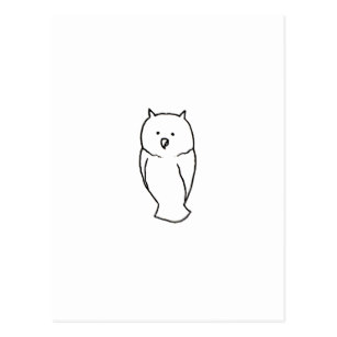 307x307 Owl Ink Drawing Postcards Zazzle