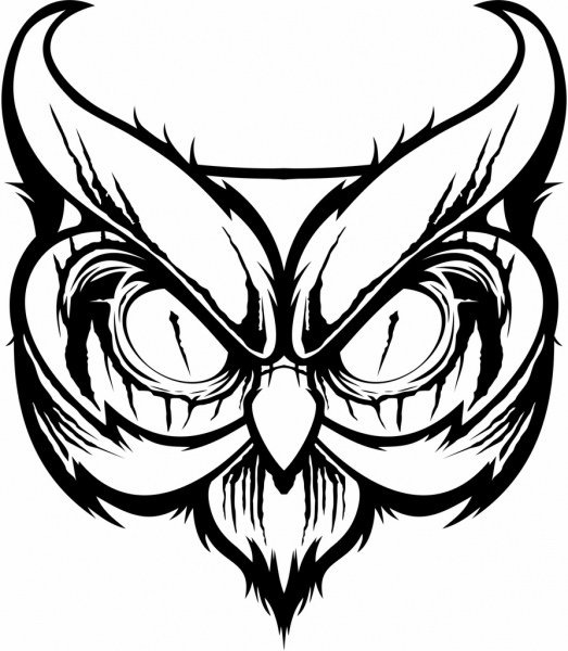 523x600 The Black Owl Free Vector In Coreldraw Cdr