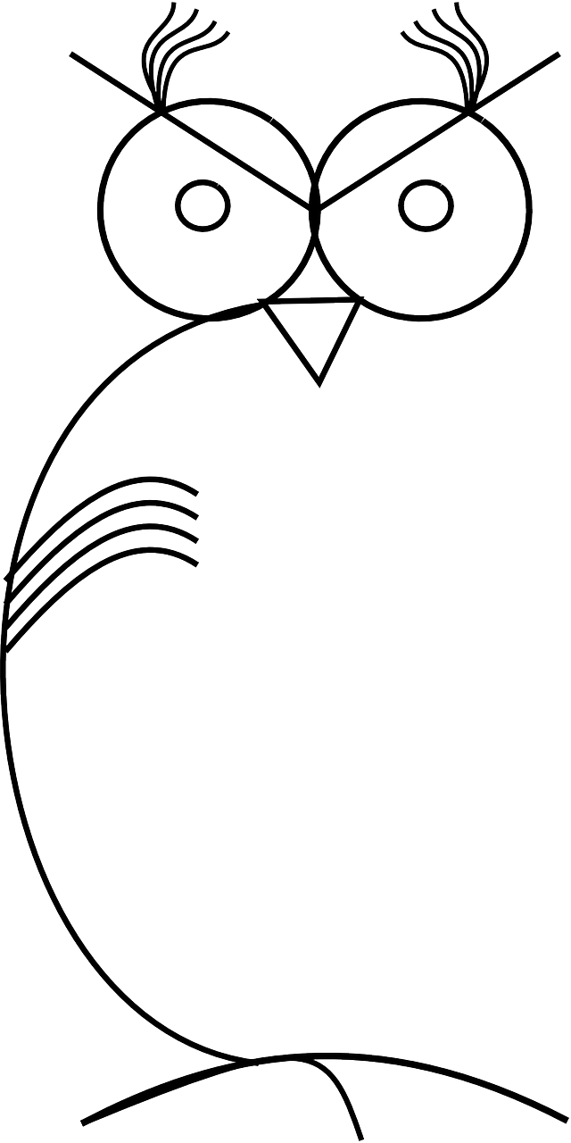 640x1280 Owl,stylized,line Drawing,free Vector Graphics,free Pictures