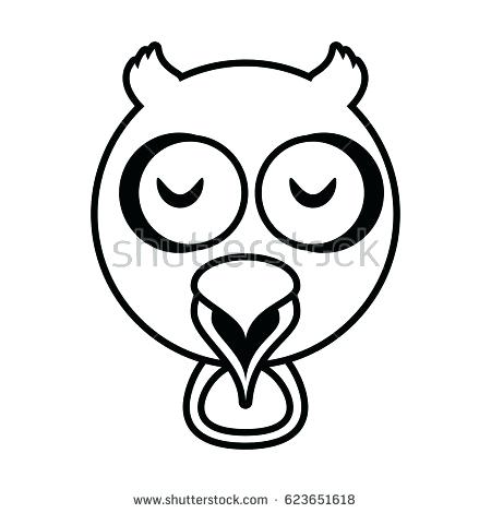 450x470 Owl Outline