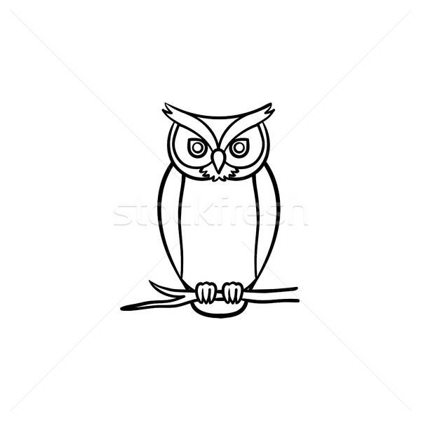 600x600 wisdom owl hand drawn sketch icon vector illustration andrei