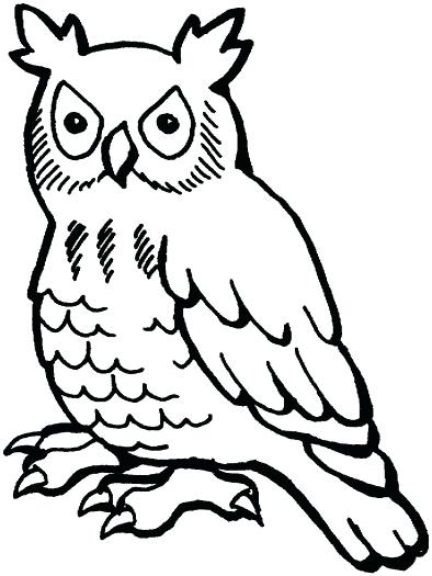 394x525 Owl Outline Drawing Owl Outline Library Simple Owl Outline Drawing