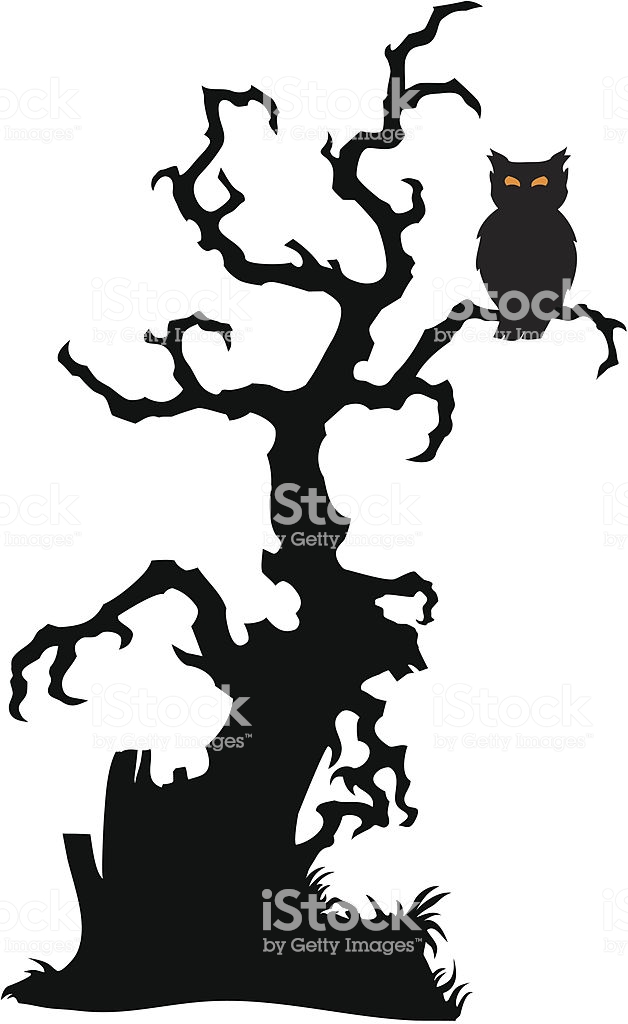 628x1024 Tree And Owl Silhouette