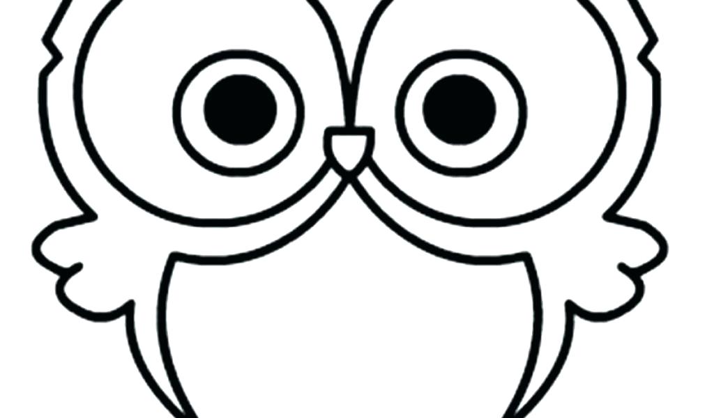 1024x600 Owl Drawing Template