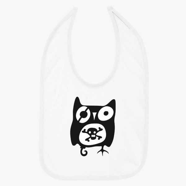 600x600 Owl With Skull Baby Bib