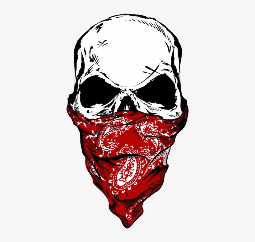 820x778 Skull With Bandana Drawing