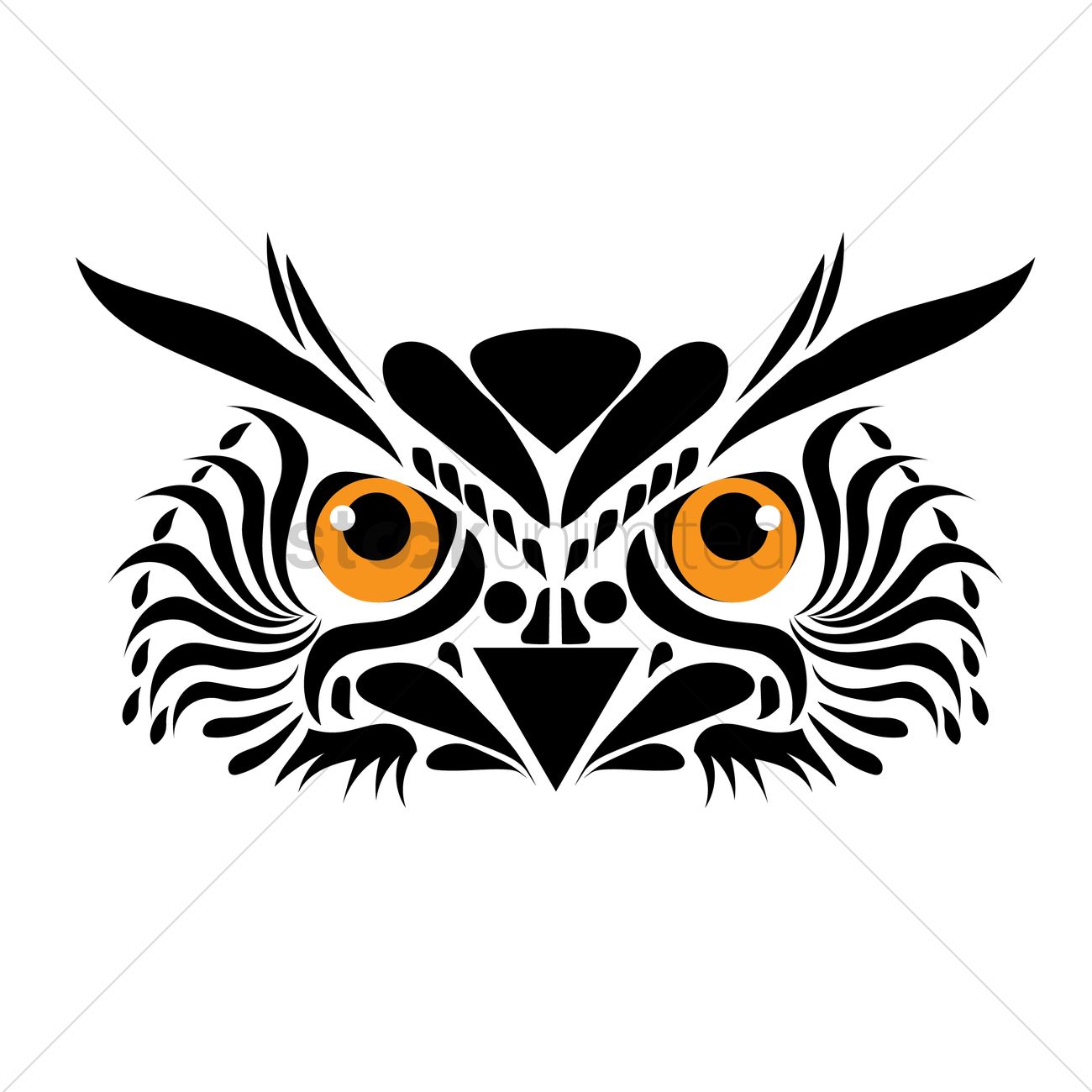 1300x1300 Owl Tattoo Vector Image