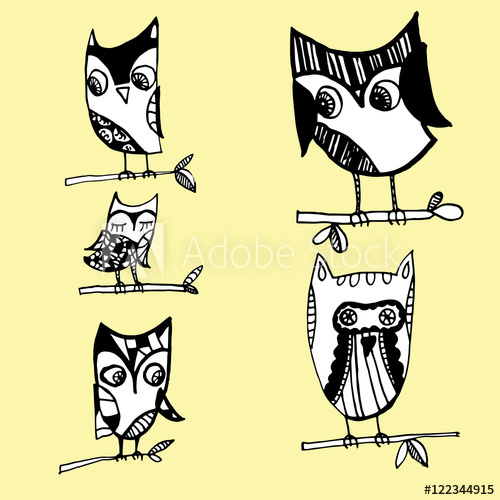 500x500 Portrait Of An Owl Owls Head Abstract Bird Print Profile